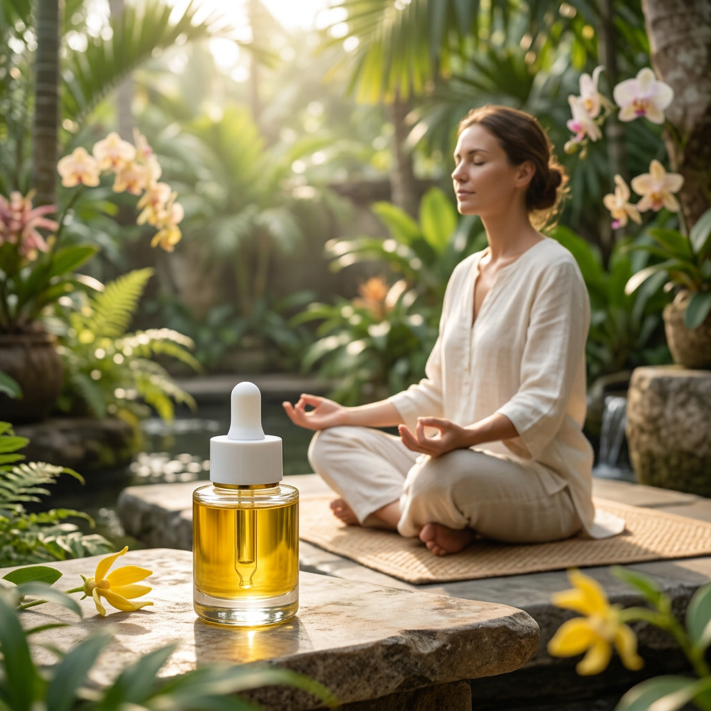Huile d'ylang-ylang contre le stress et l'anxiété