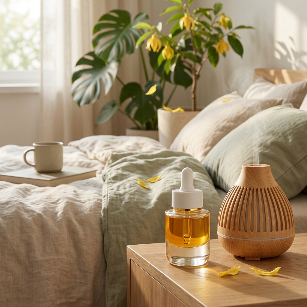 Diffusion d'huile essentielle d'ylang-ylang