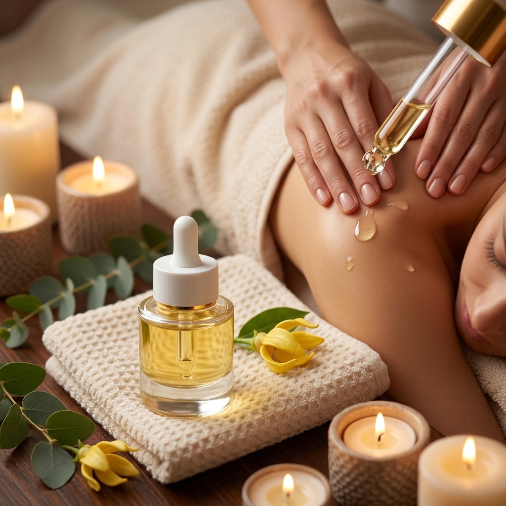 Massage à l'huile d'ylang-ylang